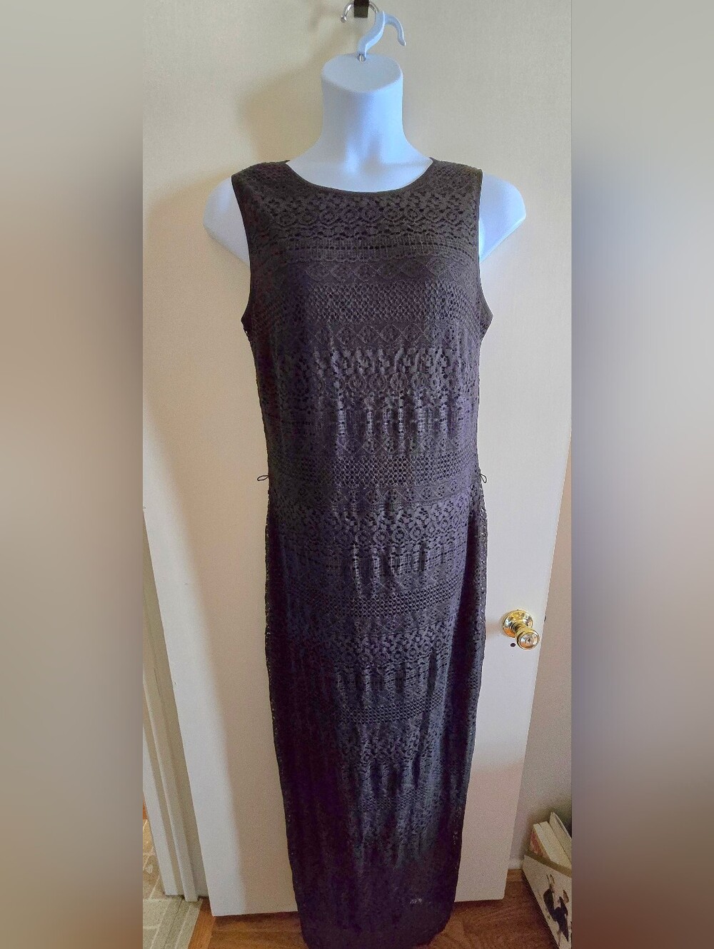 Long Tall Sally Black Lace Detail Maxi Dress – Size 12 – NWT - Picture 2 of 9